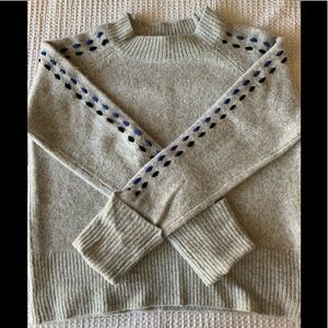 Grey crew neck sweater.  So soft!